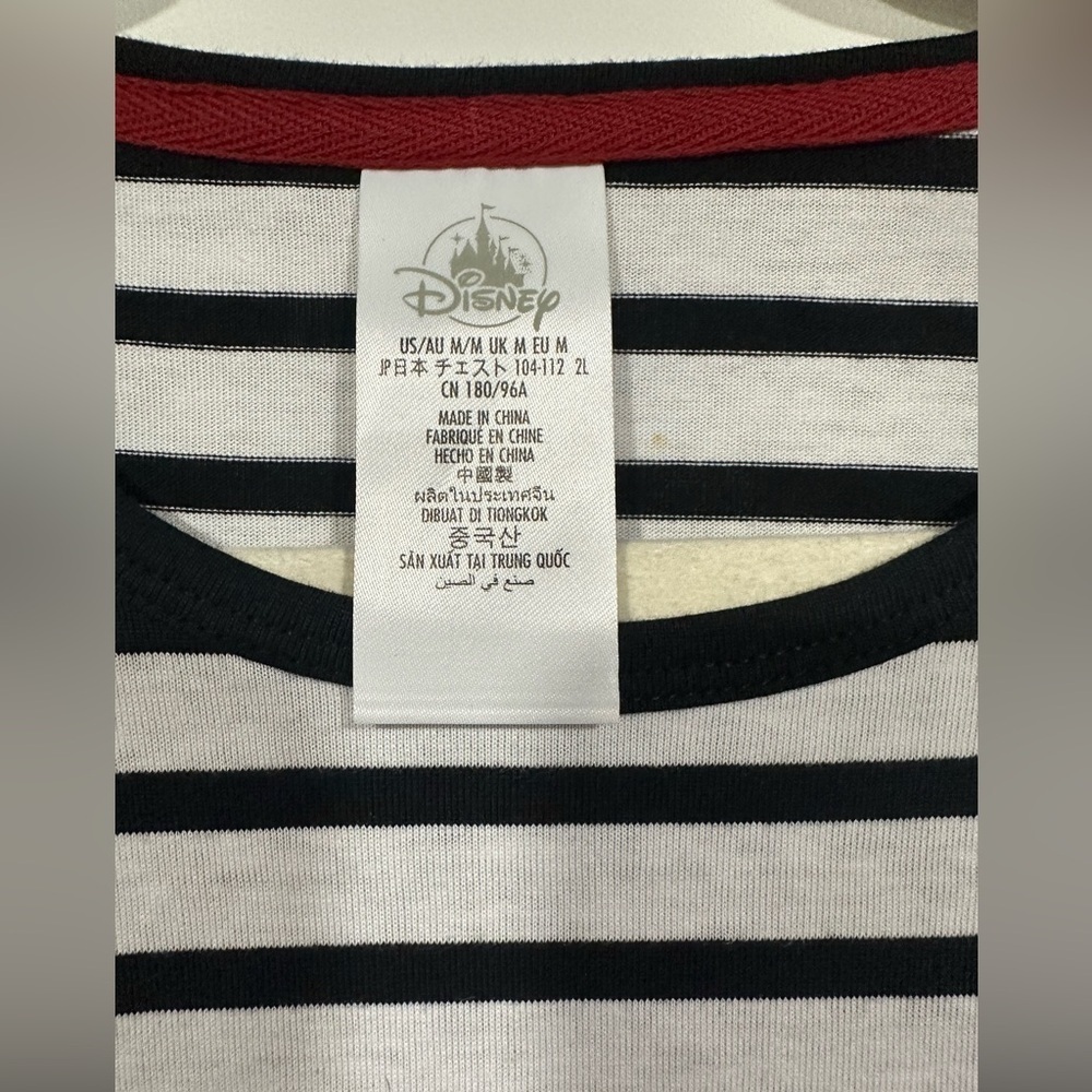 Disney Pirates of the Caribbean Dead Men Tell No Tales Striped Shirt Size Medium - Picture 4 of 6